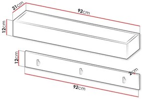 Set 2 cuier perete Semplo SM 06 (Alb alpin) . 1104498