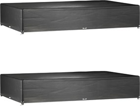 vidaXL Huse mobilier grădină, 2 buc, 16 ocheți, 325x205x60 cm, pătrat