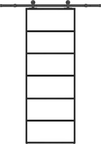 vidaXL Ușă glisantă cu set feronerie, 76x205 cm, sticlă ESG/aluminiu