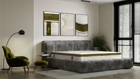Saltea Green Future Nature Bamboo 180x200 cm, H 25 cm, Latex, Memory, Dual Confort