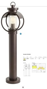 Redo 9573 - Lampă exterior COMPASS 1xE27/42W/230V IP33