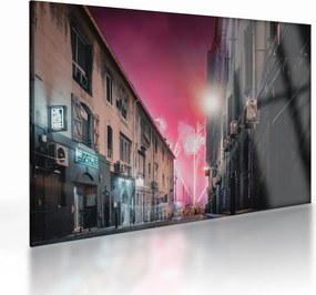 Tablou pe sticlă - Artificii din Marseille (70x50 cm)