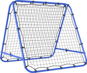 HOMCOM Poartă de Fotbal Pliabilă din PE și Metal, cu Unghi Ajustabil, Ideală pentru Antrenament, 100x95x90cm, Albastru | Aosom Romania
