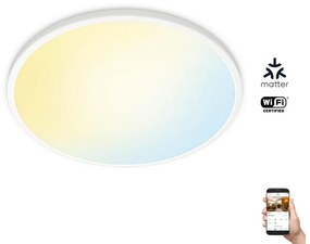 Plafonieră LED RGBW dimabilă SUPERSLIM LED/32W/230V Wi-Fi albă WiZ