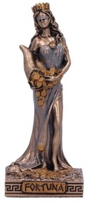 Mini statueta mitologica zeita norocului Fortuna cu Cornul Abundentei 9 cm