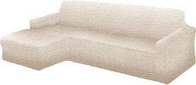 Gaico Huse bielastice CRISTINA smântână canapea cu otoman stânga (l. 170 - 300 cm)