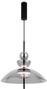 Lustra/Pendul LED design modern decorativ Bangkok 40cm, fumuriu