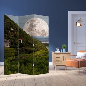 Paravan - Peisaj cu luna (126x170 cm)