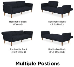 Canapea extensibilă albastru închis 205 cm Regal - Novogratz