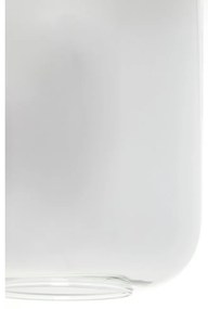 Lustră neagră cu abajur din sticlă 100x22 cm Lekar – Light &amp; Living