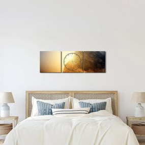 Tabloului muntelui în ceață (cu ceas) (90x30 cm)