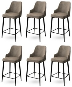 Set de scaune de bar Enox Cappuccino, 6 buc., 6 buc.