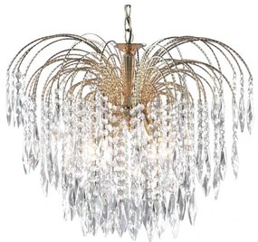 Lustra cristal suspendata design elegant Waterfall gold 5L 5175-5 SRT