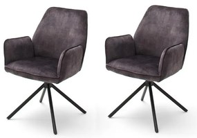 Set de 2 scaune de dining NEXORO, antracit