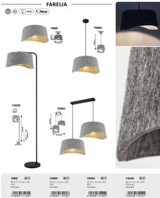 Lustra suspendata din material ecologic Farelia 2L