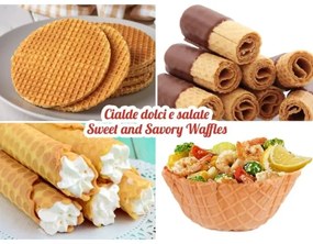 Beper - Aparat pentru vafe 2 în 1 1000 W/230 V roșu