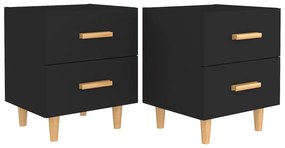 811973 vidaXL Noptiere, 2 buc., negru, 40x35x47,5 cm