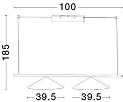 Lustra moderna suspendata LED Lui, negru