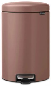 Cos cu pedala Brabantia NewIcon 1008849, 20 L, Inchidere lina, Baza antiderapanta, Finisaj satinat, Maro
