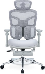 DeluxStar T9 FOAM Premium – Scaun ergonomic, Cotiere 6D, Suport Lombar Adaptiv, Spătar Reglabil pe Înaltime în 5 pozitii, Mecanism Înclinare/Blocare, Șezut buretat, Gri