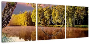 Tablou - După râu (cu ceas) (90x30 cm)