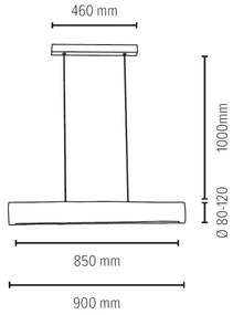 Lustră LED dimabilă pe cablu Spot-Light 69480104 LUCAS LED/25,5W/230V