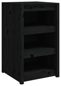 832343 vidaXL Dulap bucătărie de exterior negru, 55x55x92 cm, lemn masiv pin