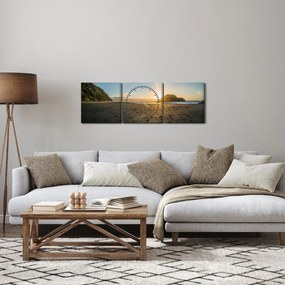 Tablou cu paja (cu ceas) (90x30 cm)