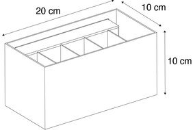 Aplică modernă neagră dreptunghiulară cu 2 lumini - Edwin
