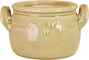 Ghiveci din ceramică glazurată manual 1L galben jos, „Brobacka"