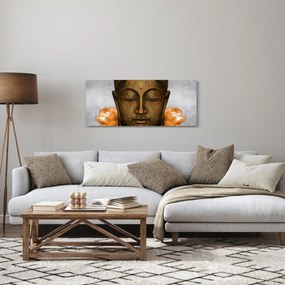 Tablou cu statuie cu detaliu a feței (120x50 cm)