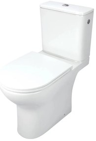 Deante CDJD6RPS - Vas WC pe pardoseală cu capac JASMIN, ceramică/alb