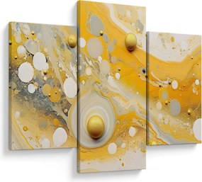 Tablou - fundal abstract cu decor de aur (90x60 cm)