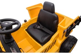 Mașinuță electrică încărcător CAT 60W/4500 mAh galben/negru