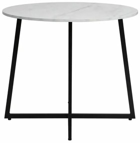 Masa Luna marmura alba/negru ø90/h76 cm
