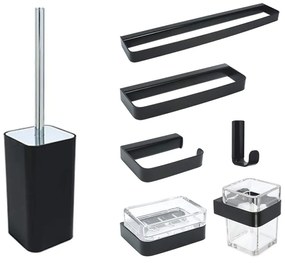 Set de accesorii pentru baie Metaform 25 BLACK, negru mat