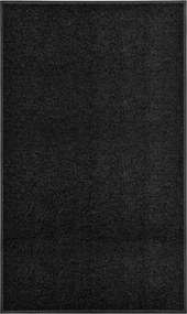 vidaXL Covoraș de ușă lavabil, negru, 90 x 150 cm