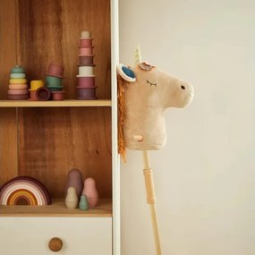 Căluț de jucărie pe băț Bieco MAGIC inorog