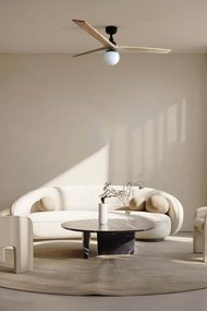 Lustra cu Ventilator aplicat tavan cu telecomanda KLIM L 150cm, negru/ pin