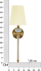 Aplică de perete albă-aurie Warsaw – Mauro Ferretti