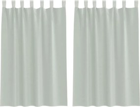 vidaXL Perdele Voile cu Bucle 2 buc Gri deschis 140x175 cm