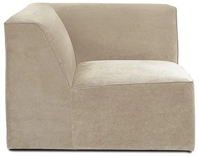 Modul pentru canapea bej din catifea reiată Sting - Scandic