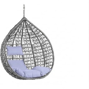 Scaun suspendat gri KOKON fara suport, perna deschisa