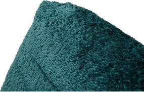 Fotoliu albastru-verde extensibil cu tapițerie din țesătură bouclé Faster – Mauro Ferretti