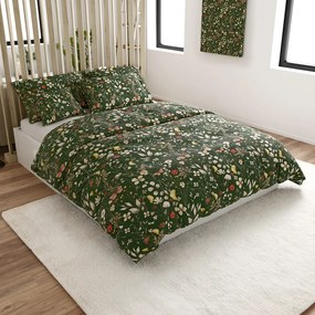 Lenjerie de pat din microfibra COLORFUL MEADOW verde inchis Dimensiune lenjerie de pat: 70 x 90 cm | 140 x 200 cm