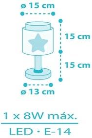 Veioză pentru copii BABY DREAMS 1xE14/8W/230V albastru Dalber 76011T