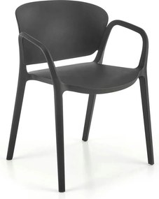 Scaun K491, negru, polipropilena, 60x56x76 cm