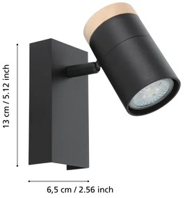 Spot LED de perete Eglo 39647 CARTAGENA 1xGU10/4,5W/230V 3000K