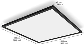 Philips Hue AURELLE - plafonieră LED reglabilă, 39W/230V, 60x60 cm, neagră