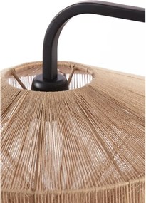 Lampadar negru mat/în culoare naturală cu abajur textil (înălțime 164 cm) Lyra – Light &amp; Living